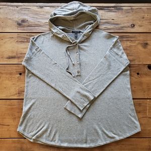 Eileen Fisher Women's Long Sleeve Hooded Top Gray Size P/M